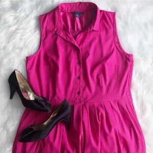 TOMMY HILFIGER Pink/Black Polkadot Dress Sz XS